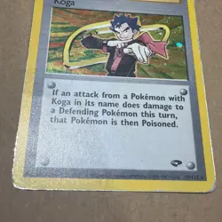 Pokemon TCG Koga Gym Challenge Trainer Holo Card 19/132 damaged - Image 3