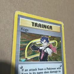 Pokemon TCG Koga Gym Challenge Trainer Holo Card 19/132 damaged - Image 4