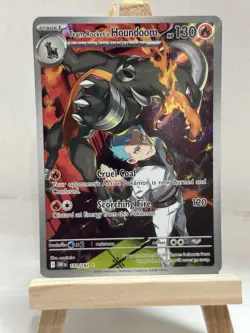 Team Rocket's Houndoom IR 191/182 Near Mint Destined Rivals POKEMON NM - Image 1