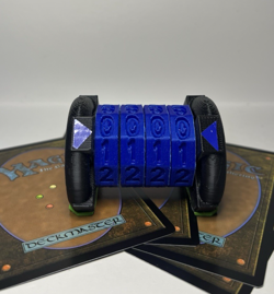 New Blue/Black Ring of Fire 4-Digit Dial Counter for Tabletop Gaming MTG/Pokemon - Image 2