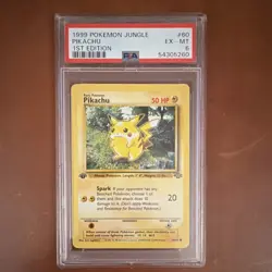Pokemon TCG Pikachu Jungle 1st Edition PSA 6 60/64 English 1999 - Image 1