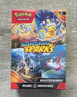 Pokemon x1 Surging Sparks Booster Bundle Box Factory Sealed! 6 Packs! - Image 1