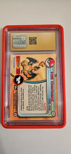 LOW POP Pokemon 1999 Topps Charizard #6 Series 1 Second Print CGC Pristine 10 - Image 2