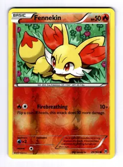 Fennekin XY - BREAKthrough #25 (2015) Common Reverse Holo NM Pokemon - Image 1