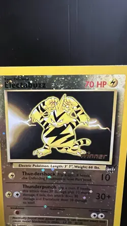Electabuzz 1 Winner Stamp NM Swirl 001/009 Best Of Promo Reverse Holo Pokemon - Image 2