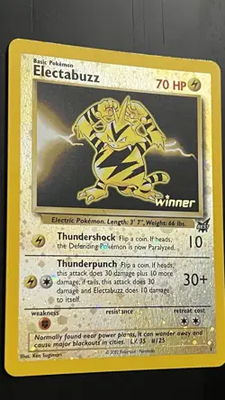 Electabuzz 1 Winner Stamp NM Swirl 001/009 Best Of Promo Reverse Holo Pokemon - Image 3