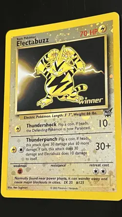 Electabuzz 1 Winner Stamp NM Swirl 001/009 Best Of Promo Reverse Holo Pokemon - Image 4