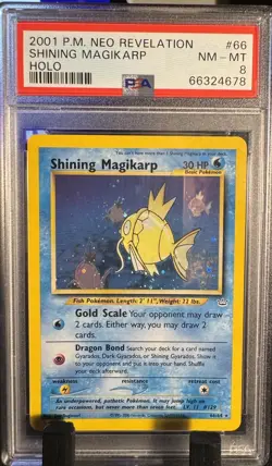 Pokemon Vintage WOTC Shining Gyarados 65/64 & Shining Magikarp 66/64 PSA 8 Set - Image 3