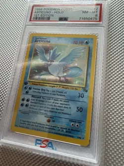 1999 Pokemon TCG Fossil Articuno Holo 1st Edition PSA 8 2/62 Card Stock - Image 4