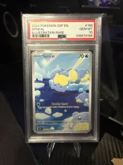 Spheal Illustration Rare 199/191 IR SV08 Surging Sparks PSA 10 Pokemon TCG - Image 1