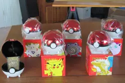 Pokemon 23K Gold Plated 1999 Burger King Trading Cards - full set - 5 NEW in box - Image 1