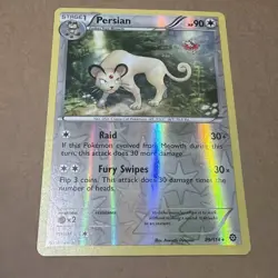 Persian 89/114 Reverse Holo Pokemon 2016 Steam Siege - Image 1
