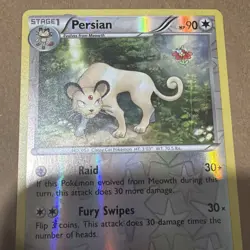 Persian 89/114 Reverse Holo Pokemon 2016 Steam Siege - Image 2