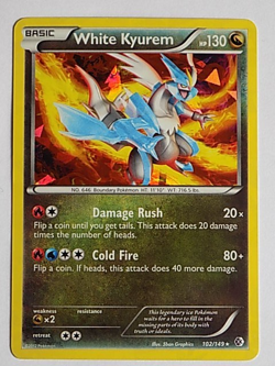 White Kyurem 102/149 Cracked Ice Holo B&W - Boundaries Crossed Pokemon - Image 1