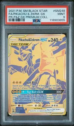 Pikachu & Zekrom Gx SM248 Premium Collection Sm Black Star Promo Pokemon PSA 9 - Image 1