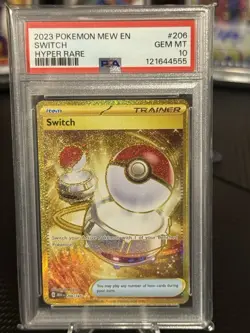 2023 Pokemon Mew EN #206 Switch Hyper Rare Psa 10 - Image 1
