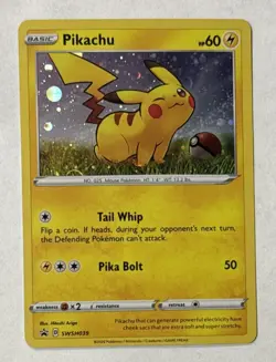 Pikachu SWSH039 Cosmos Holo Pokemon TCG Black Star Promo Ungraded - Image 1