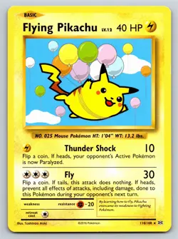 Flying Pikachu Secret Rare XY - Evolutions 110/108 LP Pokemon TCG - Image 1
