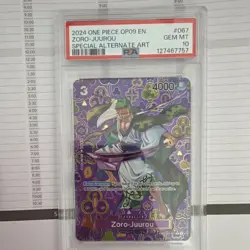 Namco One Piece Zoro-Juurou OP05-067 Emperors New World Foil SP Rare PSA 10 - Image 1
