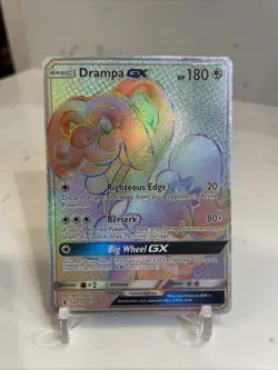 Pokemon TCG Drampa GX 160/145 Rainbow Secret Rare Card SM Guardians Rising - Image 1