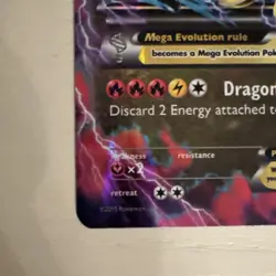 Pokemon M Rayquaza EX 61/108 Roaring Skies Ultra Rare Holo Mega Card English - Image 3