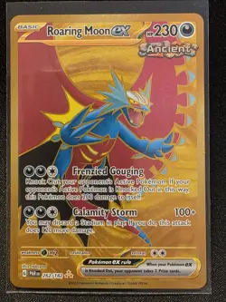 Roaring Moon ex SAR 262/182 Paradox Rift Pokemon Card Gold Secret Rare MINT - Image 1