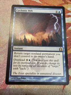 Mtg Cyclonic Rift VLP/NM Ravnica Commander Rare Magic Card - Image 1