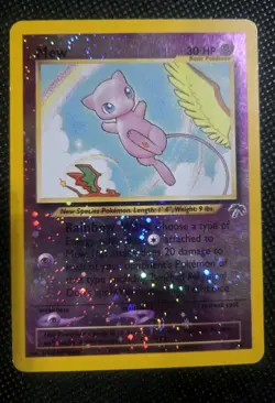 Pokemon Card Mew 1/18 Southern Islands Reverse Holo Rare SWIRL UG6U - Image 1