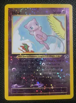 Pokemon Card Mew 1/18 Southern Islands Reverse Holo Rare SWIRL UG6U - Image 5