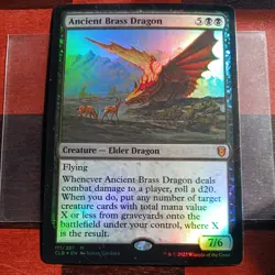 Mtg Ancient Brass Dragon FOIL NM Commander Legends Mythic Rare Card - Image 1