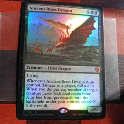 Mtg Ancient Brass Dragon FOIL NM Commander Legends Mythic Rare Card - Image 2