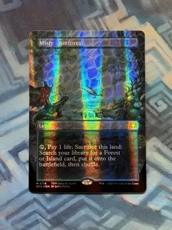 MTG Borderless Dragonscale Foil Misty Rainforest NM Unplayed Special Guests - Image 1