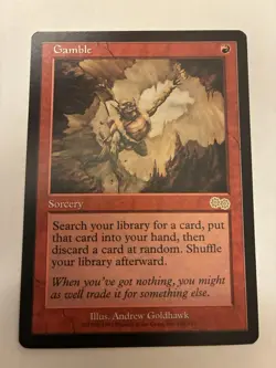 MTG Magic the Gathering Urza's Saga Regular Rare English GAMBLE NM - Image 1