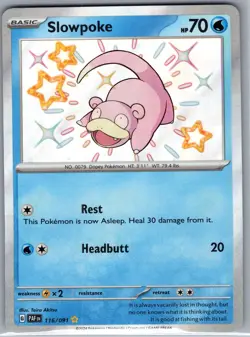 Slowpoke 116/091 SV: Paldean Fates - Pokemon Card - NM - Image 1