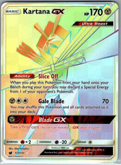 Kartana GX (Secret) 117/111 SM - Crimson Invasion - Pokemon Card - NM - Image 1