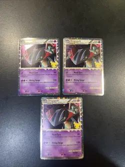 Dragapult SWSH132 SWSH Black Star Promo Pokemon 25th Standard Size x3 - Image 1
