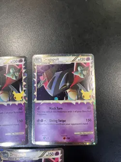 Dragapult SWSH132 SWSH Black Star Promo Pokemon 25th Standard Size x3 - Image 3
