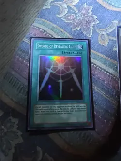 Yugioh Swords of Revealing Light Unlimited Edition Super Rare LOB-101 LP - Image 1