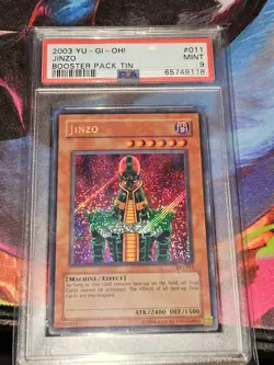 2003 Yu-Gi-Oh! Jinzo BPT-011 Secret Rare PSA 9 MINT - Image 1