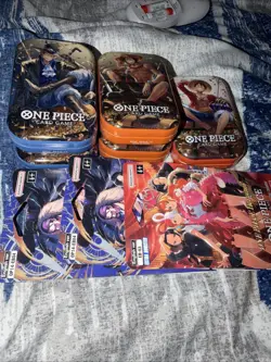 One Piece TCG Mini Tin Pack Set Vol. 2 Lot of 5: 2 Packs Of OP-14 : 1 - EB-03 - Image 2