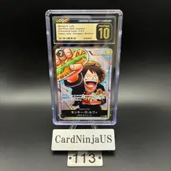 CGC PRISTINE 10 MONKEY D. LUFFY #P-075 SAIKYO JUMP PROMO 2024 ONE PIECE JPN 113 - Image 1