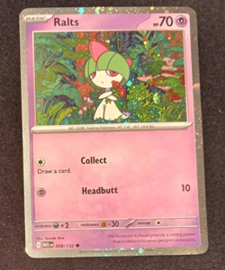 Ralts 58/132 Cosmo Holo NM Pokemon TCG Mega Evolution Promo English Card - Image 1