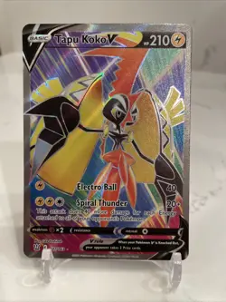 Pokemon TCG Tapu Koko v Sword & Shield Battle Styles Holo Full Art Card 147/163 - Image 1