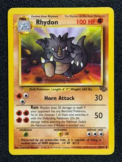 Rhydon 45/64 Base Set Series Jungle UNCOMMON Stage 1 POKEMON CARD 1999 - NM - Image 1