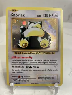 Pokemon TCG Snorlax XY179 Holo Promo Card Black Star Promos, Near Mint Condition - Image 1