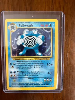 Pokemon Base Set Poliwrath 13/102 Holo Rare LP 1999 WOTC TCG Card - Image 3