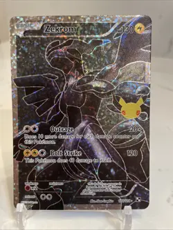 Pokemon TCG Zekrom Celebrations Classic Collection Holo Ultra Rare Card 114/114 - Image 1
