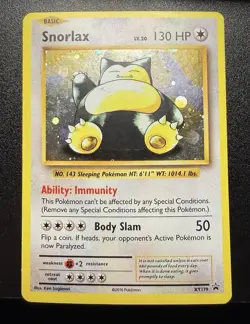 Pokemon TCG Snorlax XY179 Black Star Promo Holo Card 2016 - Image 3