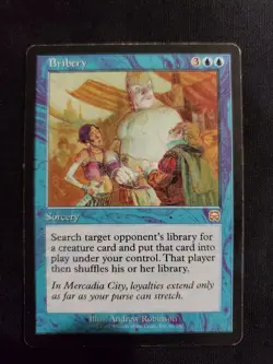MTG BRIBERY Mercadian Masques Rare MP - Image 1