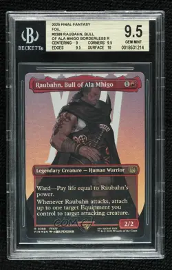Raubahn Bull of Ala Mhigo Borderless Foil Magic Final Fantasy BGS 9.5 GEM MINT - Image 1